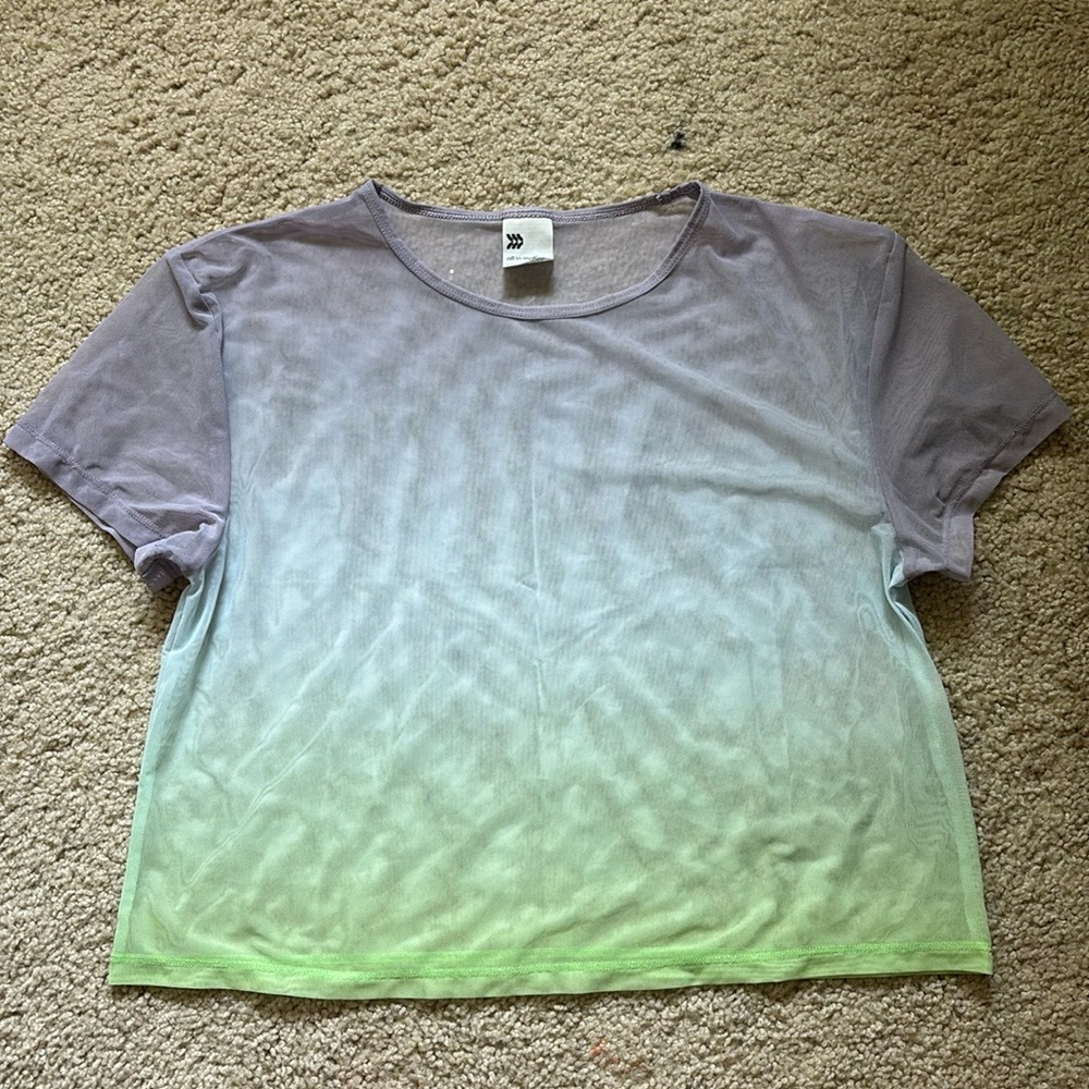 All in motion ombré sheer top for girls, size XS